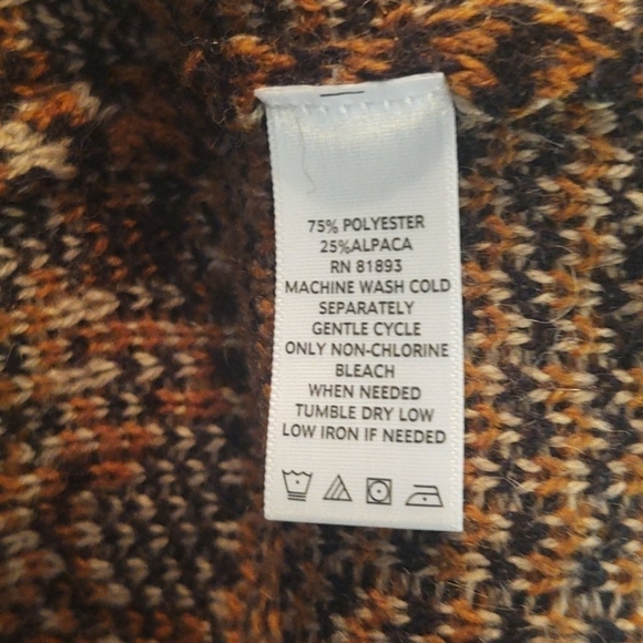 Liz Claiborne Alpaca Blend Mustard Brown Cardigan - Picture 9 of 9